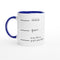 shhh 11oz Ceramic Mug with Color Inside