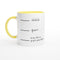 shhh 11oz Ceramic Mug with Color Inside